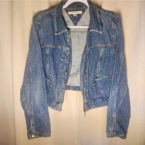 Tommy Hilfiger Vintage Y2K Denim Jean Zip Up Jacket